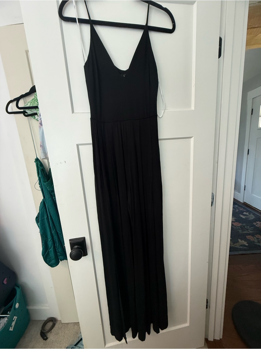 Lulu's Black Spaghetti-Strap Jumpsuit